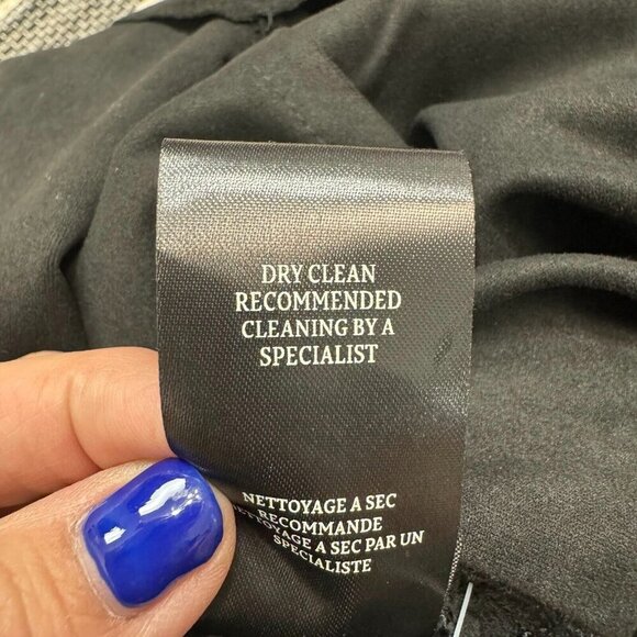 Free People x Blank NYC Vegan Suede Trench Coat Button Front Black Size Medium‎ - Picture 16 of 16